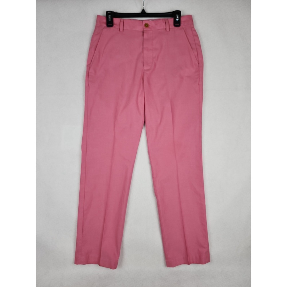 Brooks Brothers Clark Slacks Mens 31x30 Salmon Pink 100% Cotton Straight Leg